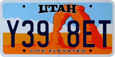 UT license plate Y398ET