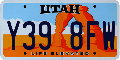 UT license plate Y398FW