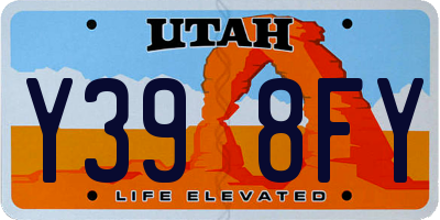 UT license plate Y398FY