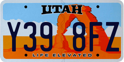 UT license plate Y398FZ