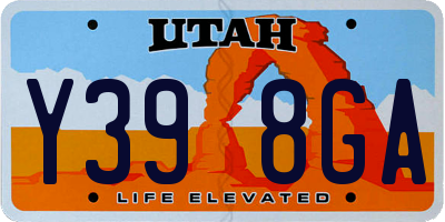 UT license plate Y398GA