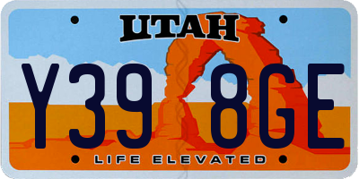 UT license plate Y398GE