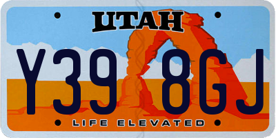 UT license plate Y398GJ