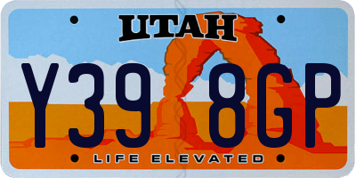 UT license plate Y398GP