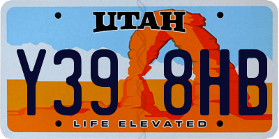 UT license plate Y398HB