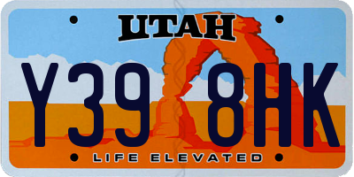 UT license plate Y398HK