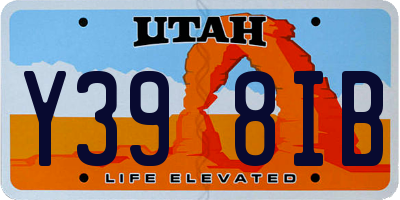 UT license plate Y398IB