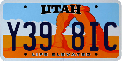 UT license plate Y398IC