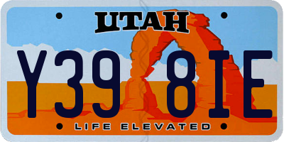 UT license plate Y398IE