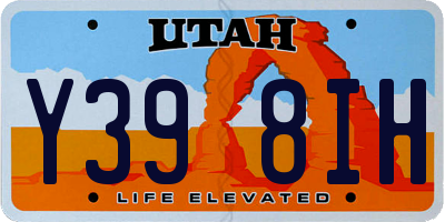 UT license plate Y398IH