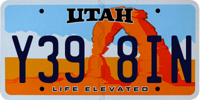 UT license plate Y398IN