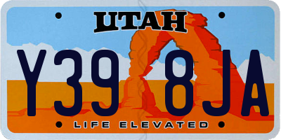 UT license plate Y398JA