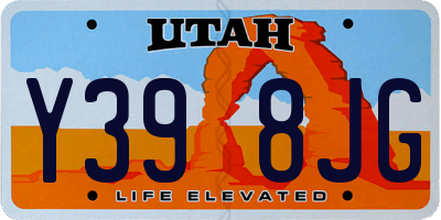 UT license plate Y398JG