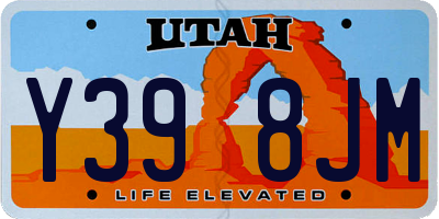 UT license plate Y398JM