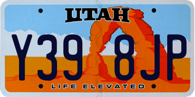 UT license plate Y398JP