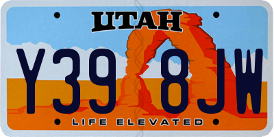 UT license plate Y398JW
