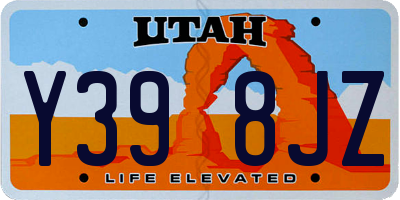 UT license plate Y398JZ