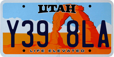 UT license plate Y398LA