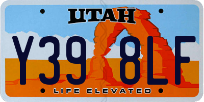 UT license plate Y398LF