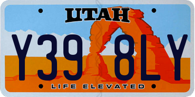 UT license plate Y398LY