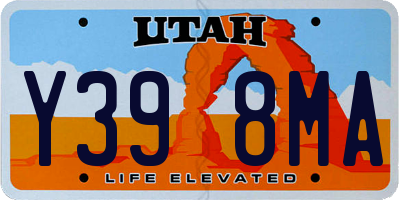 UT license plate Y398MA