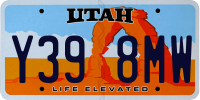 UT license plate Y398MW