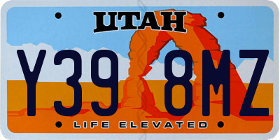 UT license plate Y398MZ