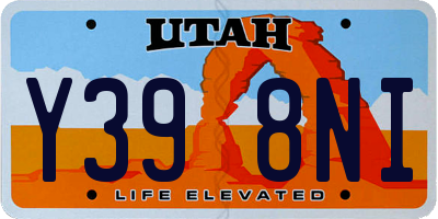 UT license plate Y398NI