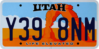 UT license plate Y398NM