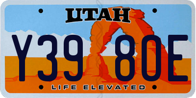 UT license plate Y398OE