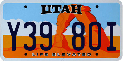 UT license plate Y398OI