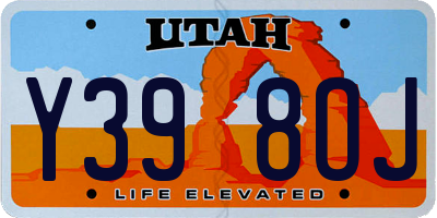 UT license plate Y398OJ