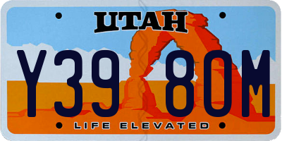 UT license plate Y398OM