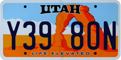 UT license plate Y398ON