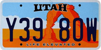 UT license plate Y398OW