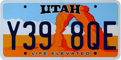 UT license plate Y398QE