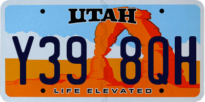 UT license plate Y398QH
