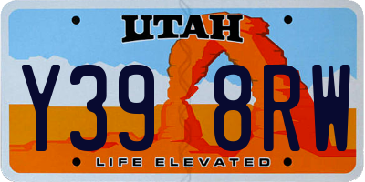 UT license plate Y398RW