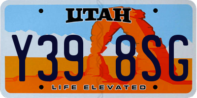 UT license plate Y398SG