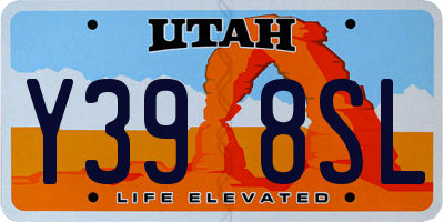 UT license plate Y398SL