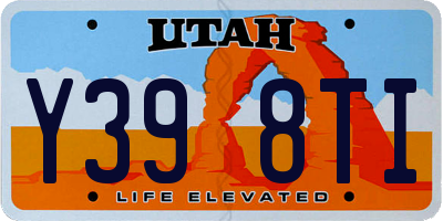 UT license plate Y398TI