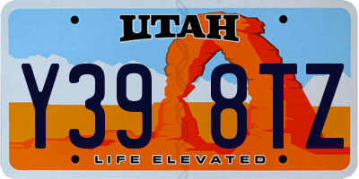 UT license plate Y398TZ