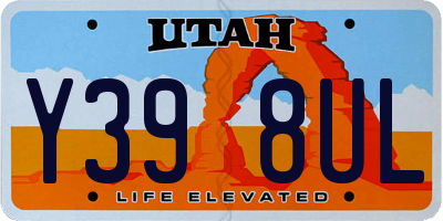 UT license plate Y398UL