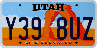 UT license plate Y398UZ