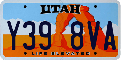 UT license plate Y398VA