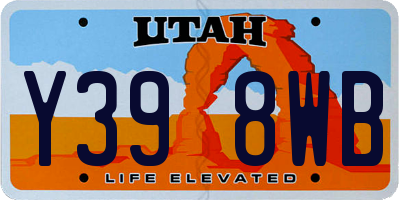 UT license plate Y398WB