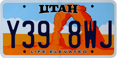UT license plate Y398WJ
