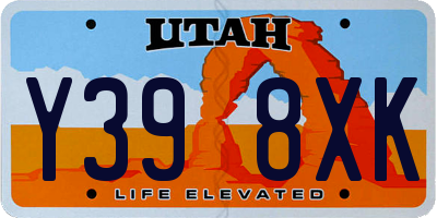 UT license plate Y398XK