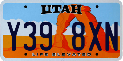 UT license plate Y398XN