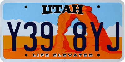 UT license plate Y398YJ